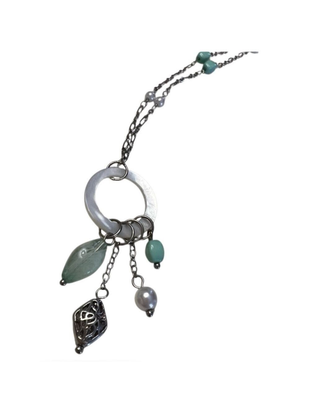 Lia Sophia Intrigue Pendant Silver Tone Necklace